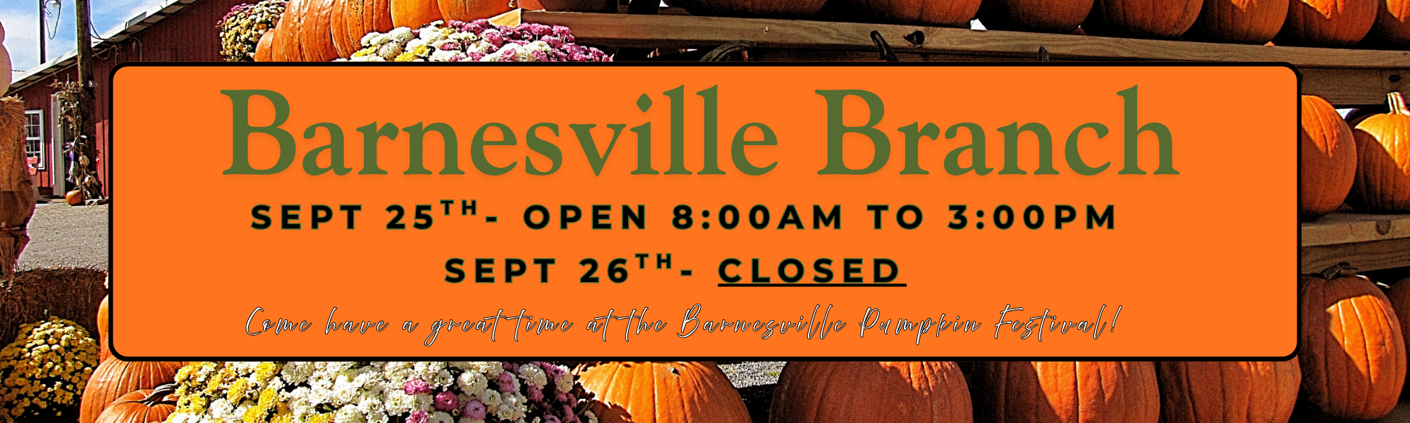 Woodsfield Savings Bank Columbus Day