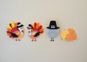 Thanksgivng Turkeys dressed as pilgrims